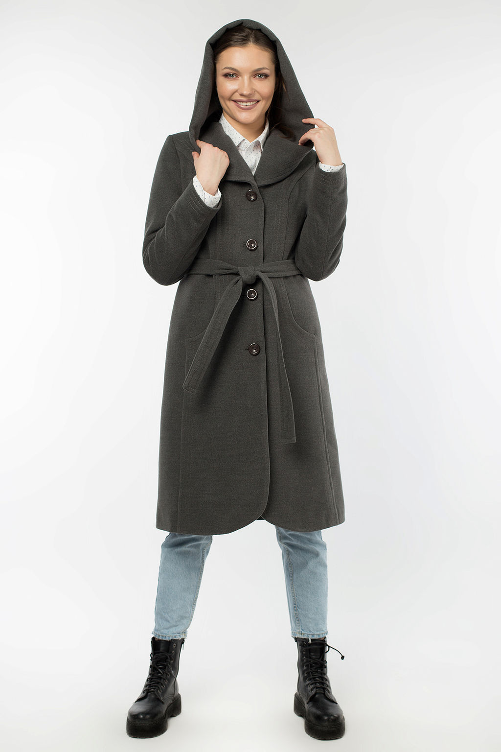 Пальто утепленное (пояс)