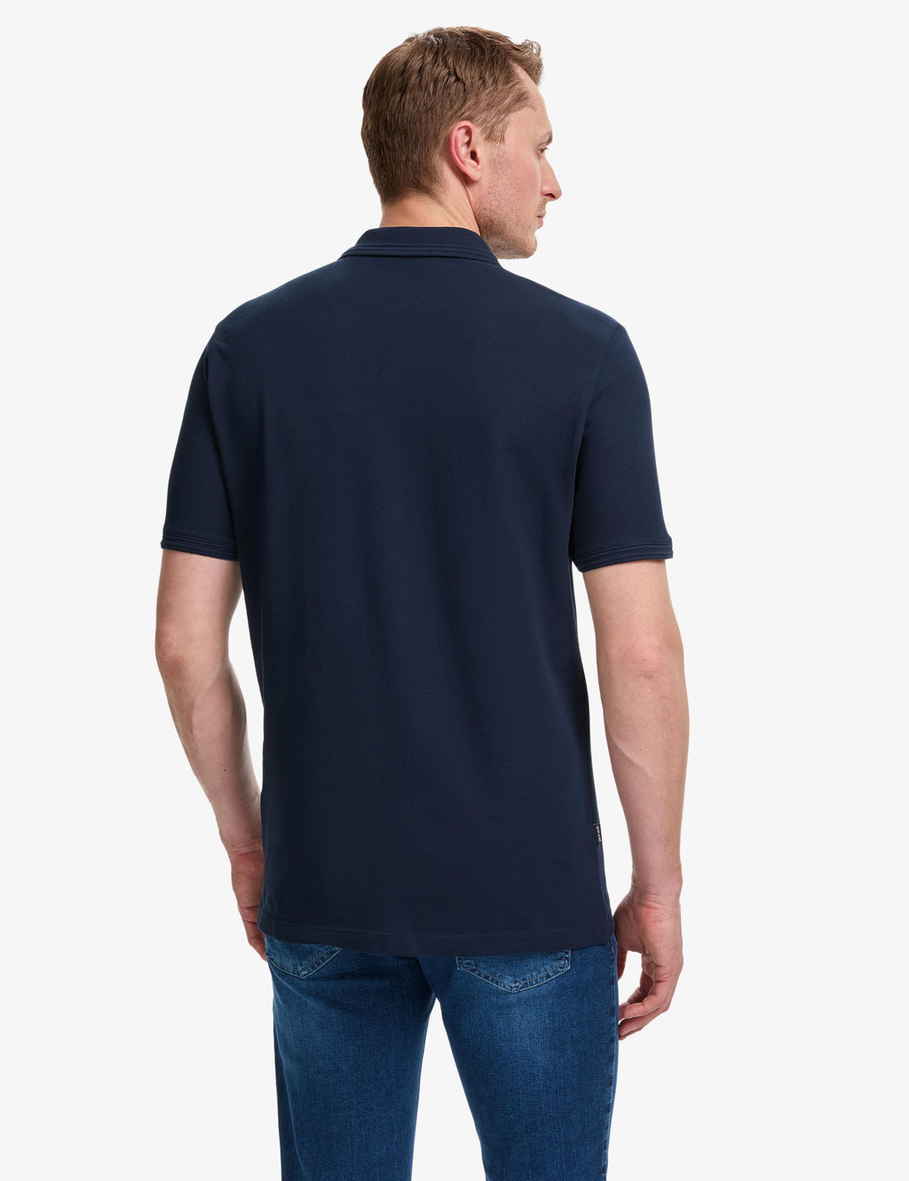 Lacivert Regular Fit %100 Pamuk K_vr_lmaz Polo Yaka Basic Ti__rt