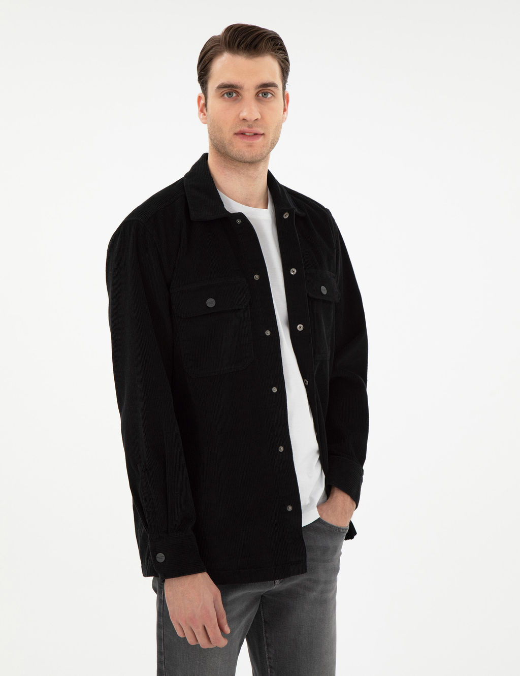 Siyah Oversize Uzun Kollu G_mlek - Pierre cardin фото 3