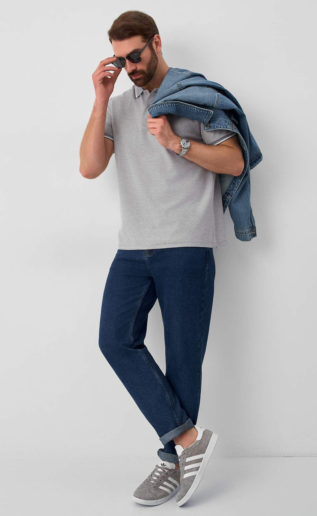 Поло муж. F511-07-815 grey - Fine joyce фото 4