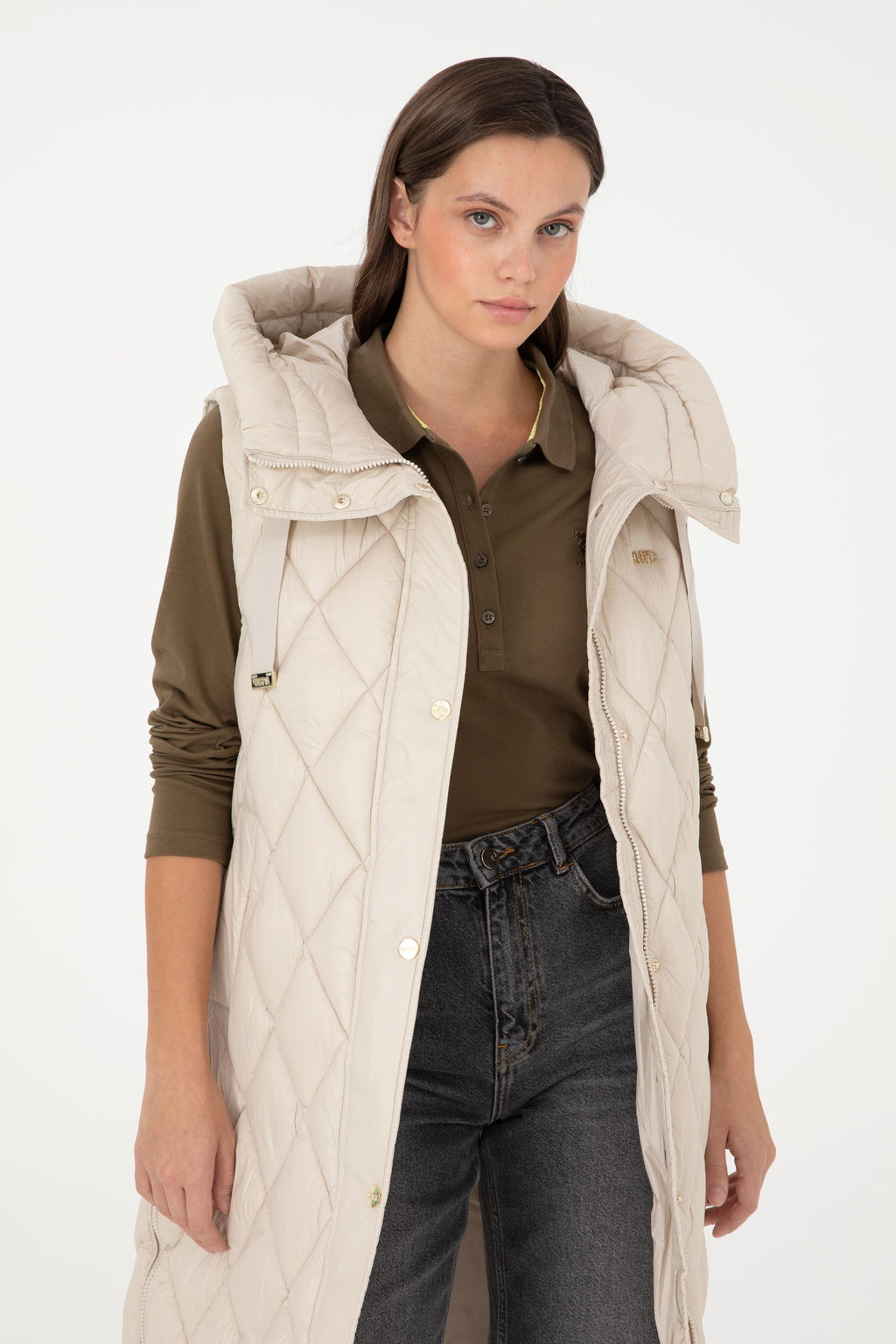 Женский кремовый жилет Неожиданная скидка в корзине - U.s. polo assn фото 10