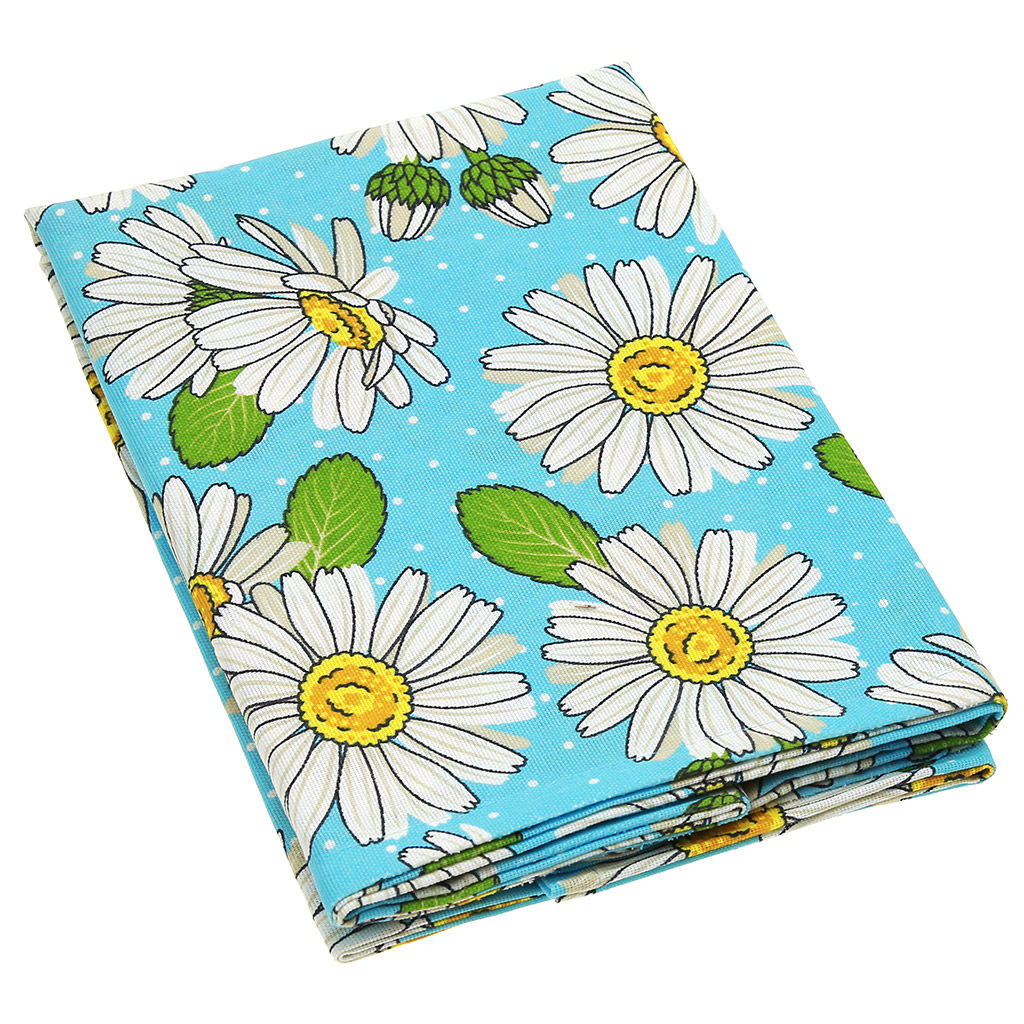 Скатерть д146см Душистая ромашка, вид 4, диаметр стола до 105см, на 6 персон, рогожка (хлопок 100%) 171г/м2, упаковка классическая, пакет ПВХ 28х41см, Домашняя мода (Россия) фото 3