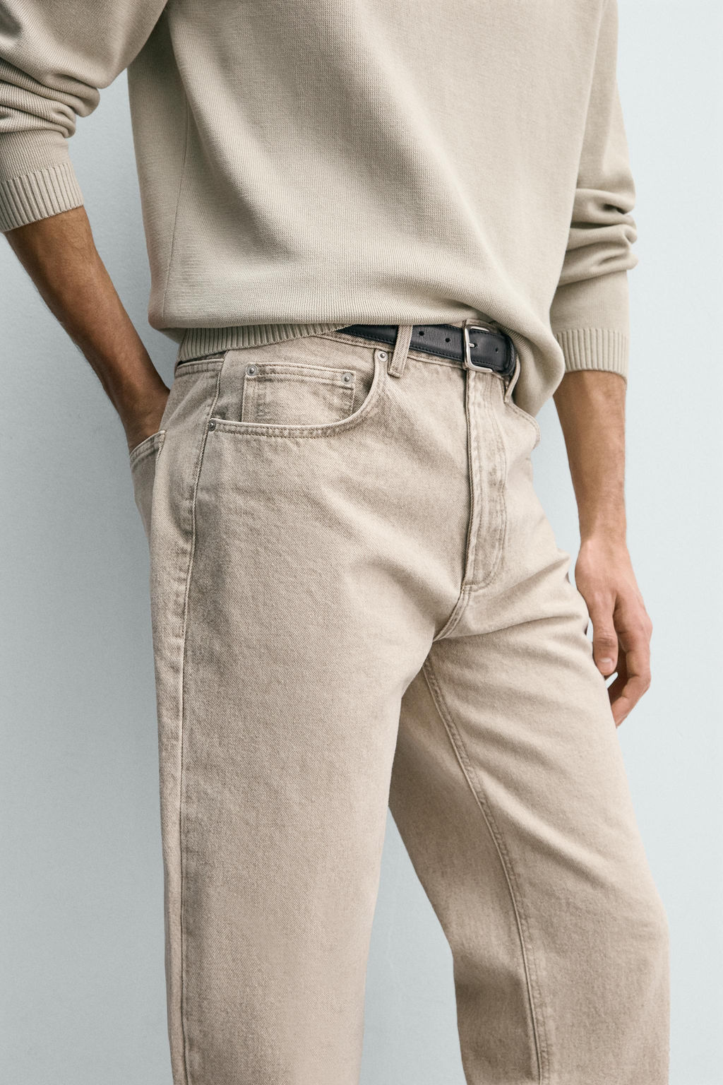 JEANS STRAIGHT ANKLE FIT ORIGINS / Gris claro