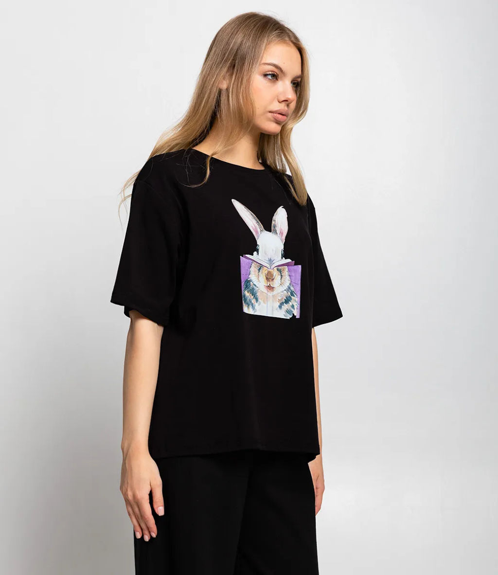 Футболка #КТ8130, чёрный - Dommod фото 2