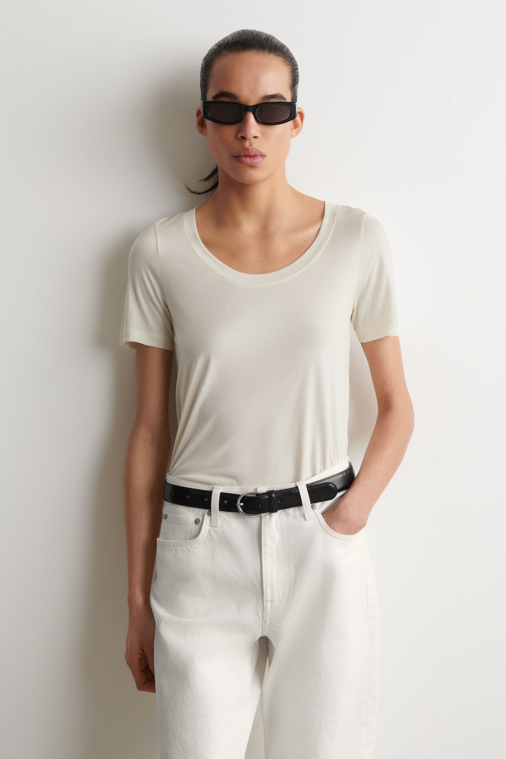 CAMISETA DE SEDA SLIM FIT - H&m фото 4