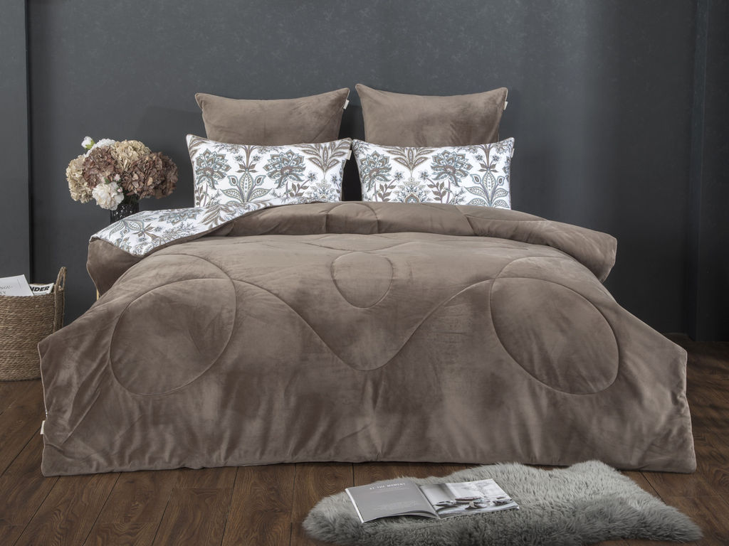 Комплект с одеялом Брукс (капучино беж) ABC Cotton