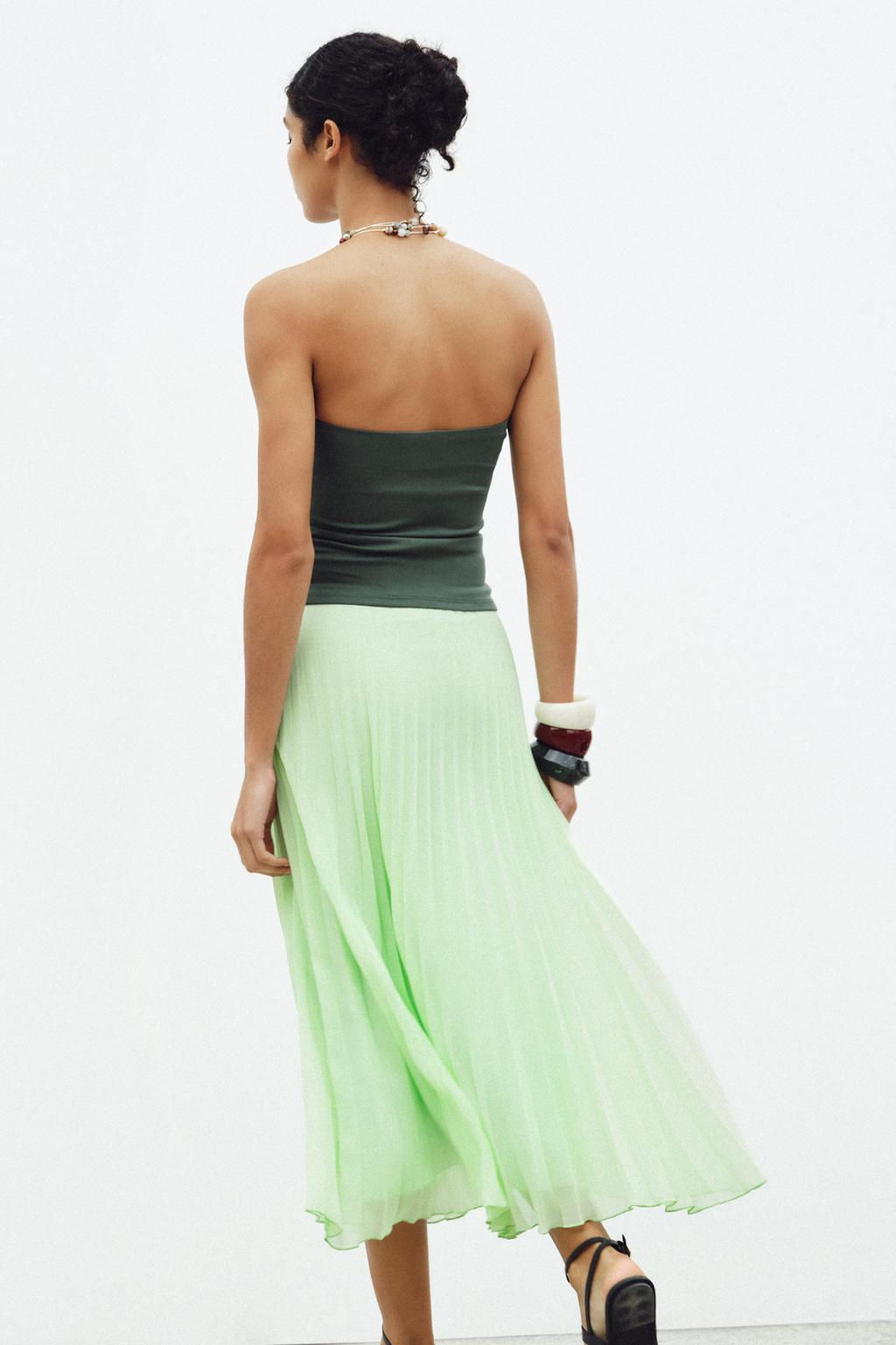 PLEATED MIDI SKIRT - Zara фото 5