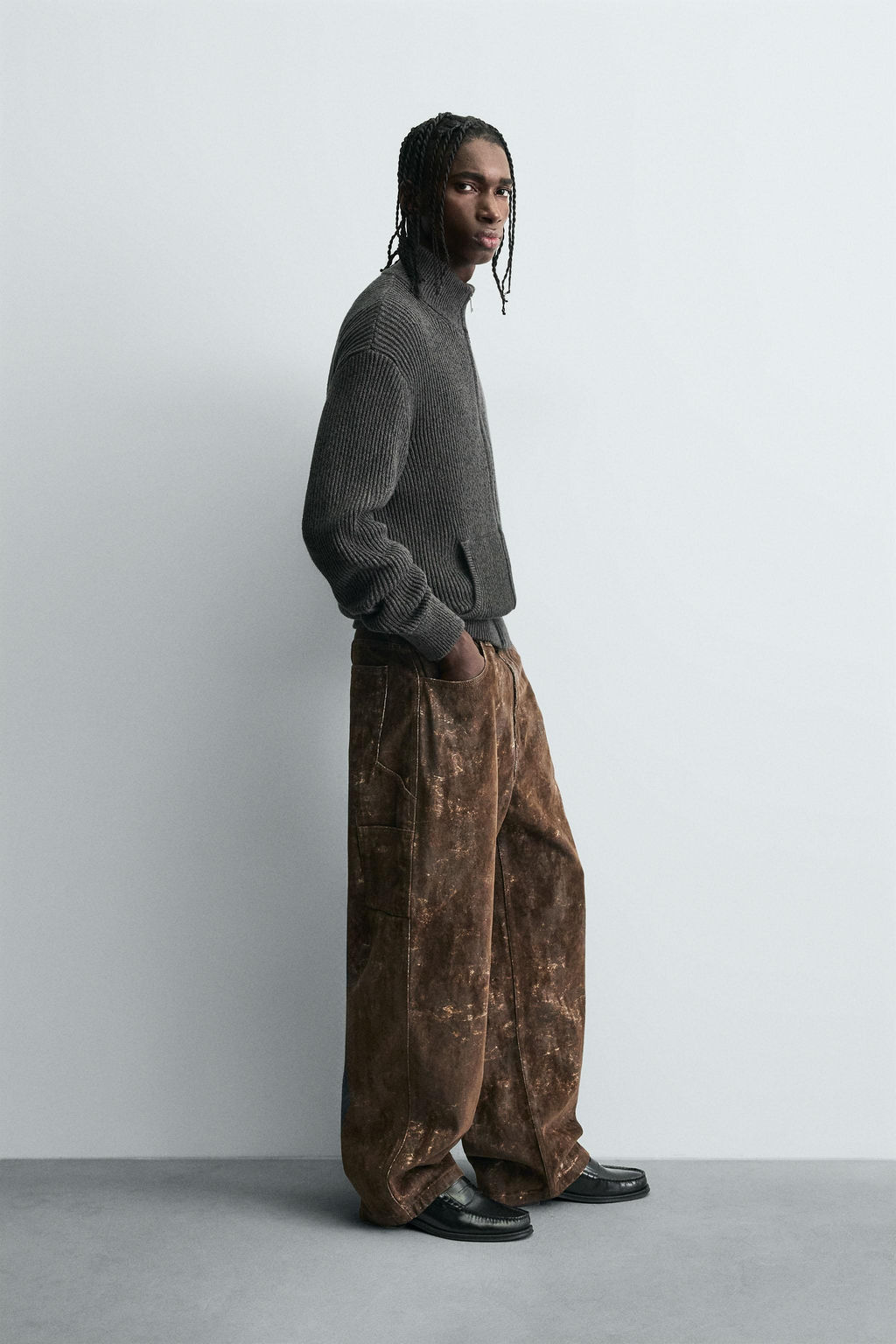 ABSTRACT PRINT CARPENTER TROUSERS - Zara фото 8