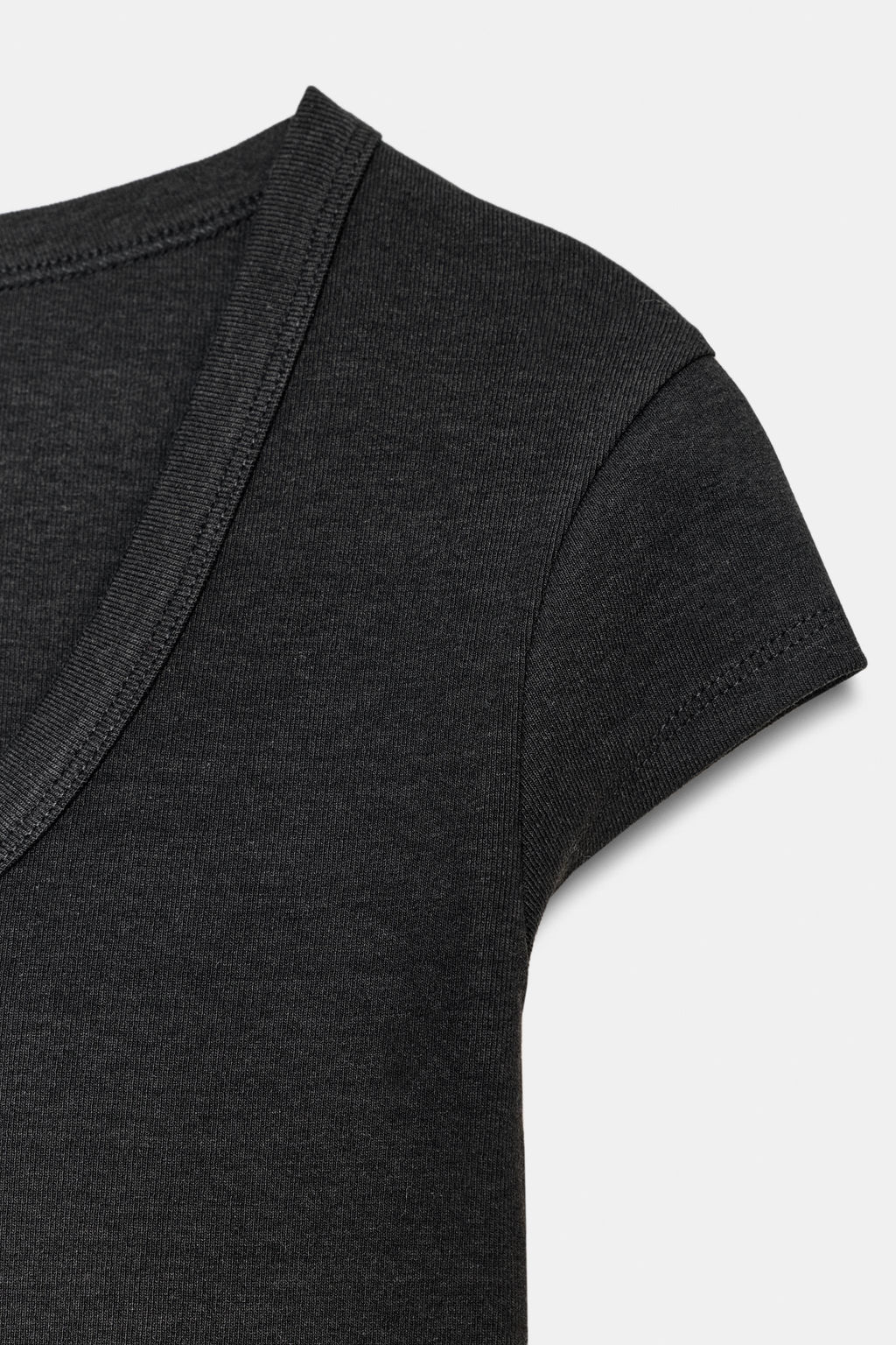 CAMISETA CUELLO OLLA / Carb?n - Zara фото 3