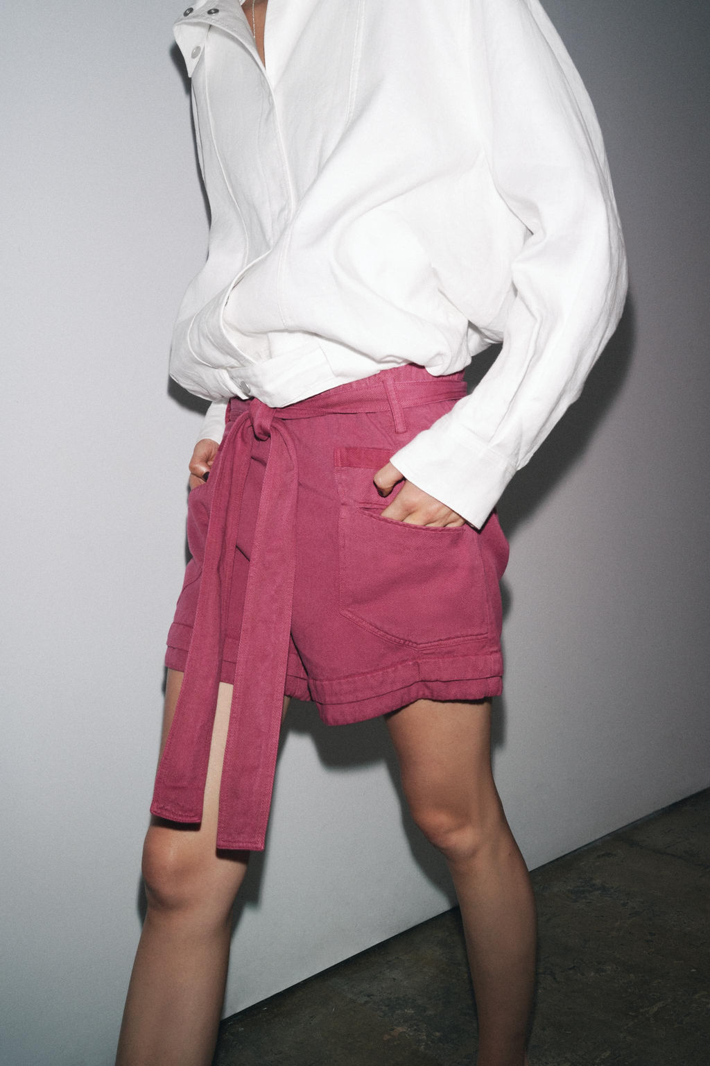 FLOWING SHORTS WITH BELT ZW COLLECTION - Zara фото 4
