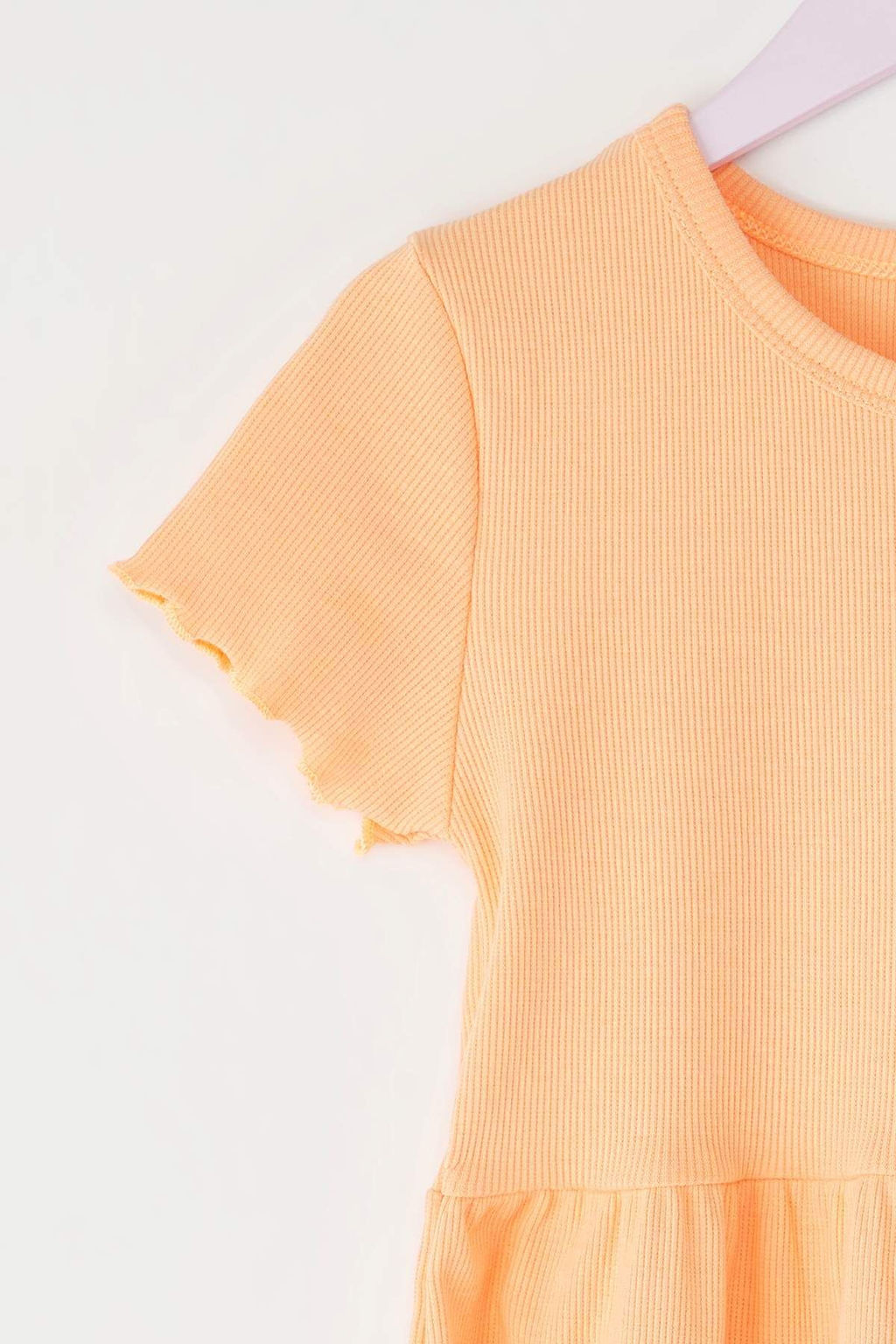 Ac?k Pembe K?z Cocuk Pamuklu Esnek Mini Nak?sl? Orme Elbise TKDSS25EL00008 - Trendyolmilla фото 4