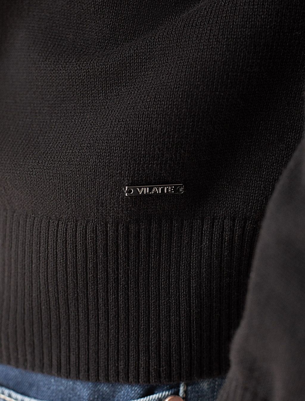 Кардиган на молнии из хлопка с нейлоном - Vilatte фото 3