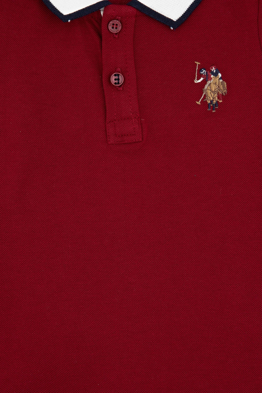 Erkek _ocuk Bordo Polo Yaka Basic Sweatshirt