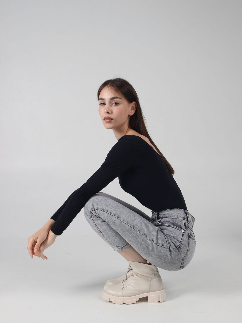 Ботинки 330.21074m.Бежевый/Шерсть