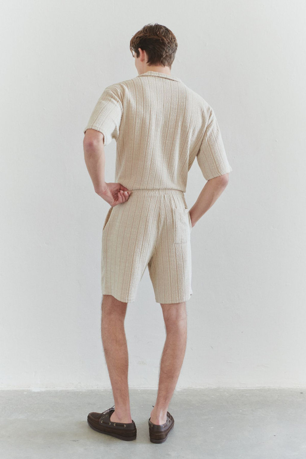 TRENDYOL MAN Vizon Oversize/Genis Kesim Limited Edition Dokulu Sort TMNSS25SR00039 - Trendyolmilla фото 2