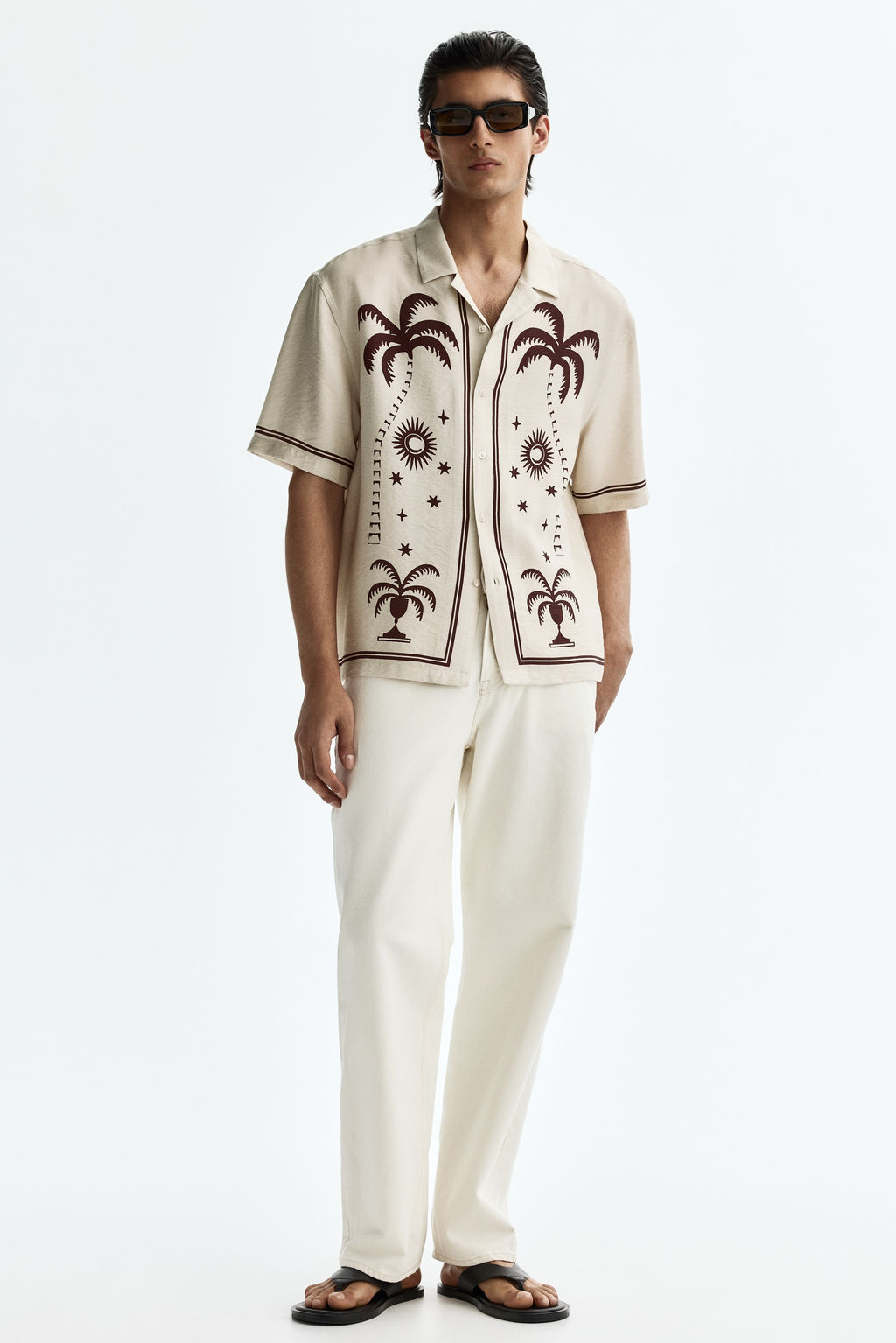 Camisa resort estampada Relaxed Fit - H&m фото 4
