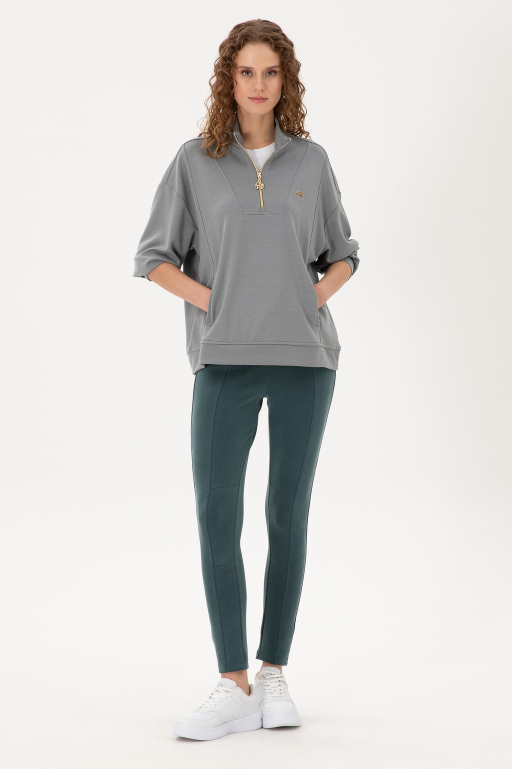 Женский серый меланжевый свитшот Неожиданная скидка в корзине - U.s. polo assn фото 4