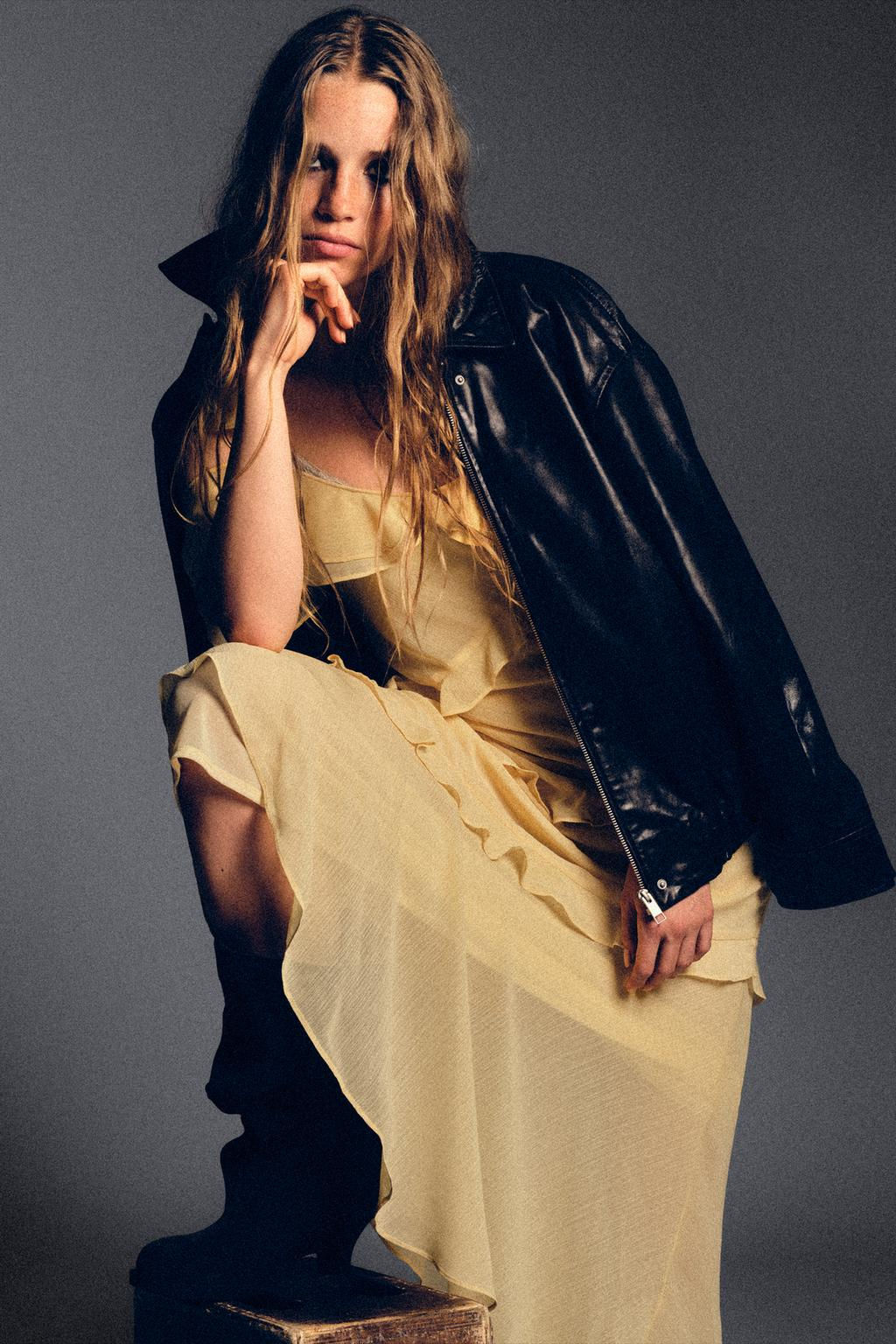 RUFFLED COMBINATION DRESS - Zara фото 2