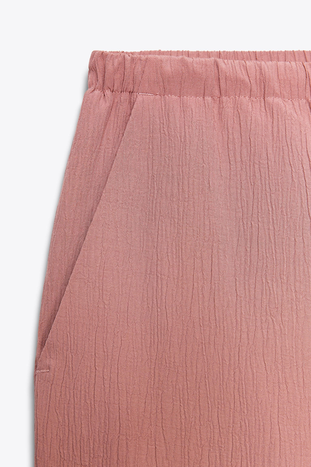 WRINKLED-EFFECT WIDE-LEG TROUSERS - Zara фото 19