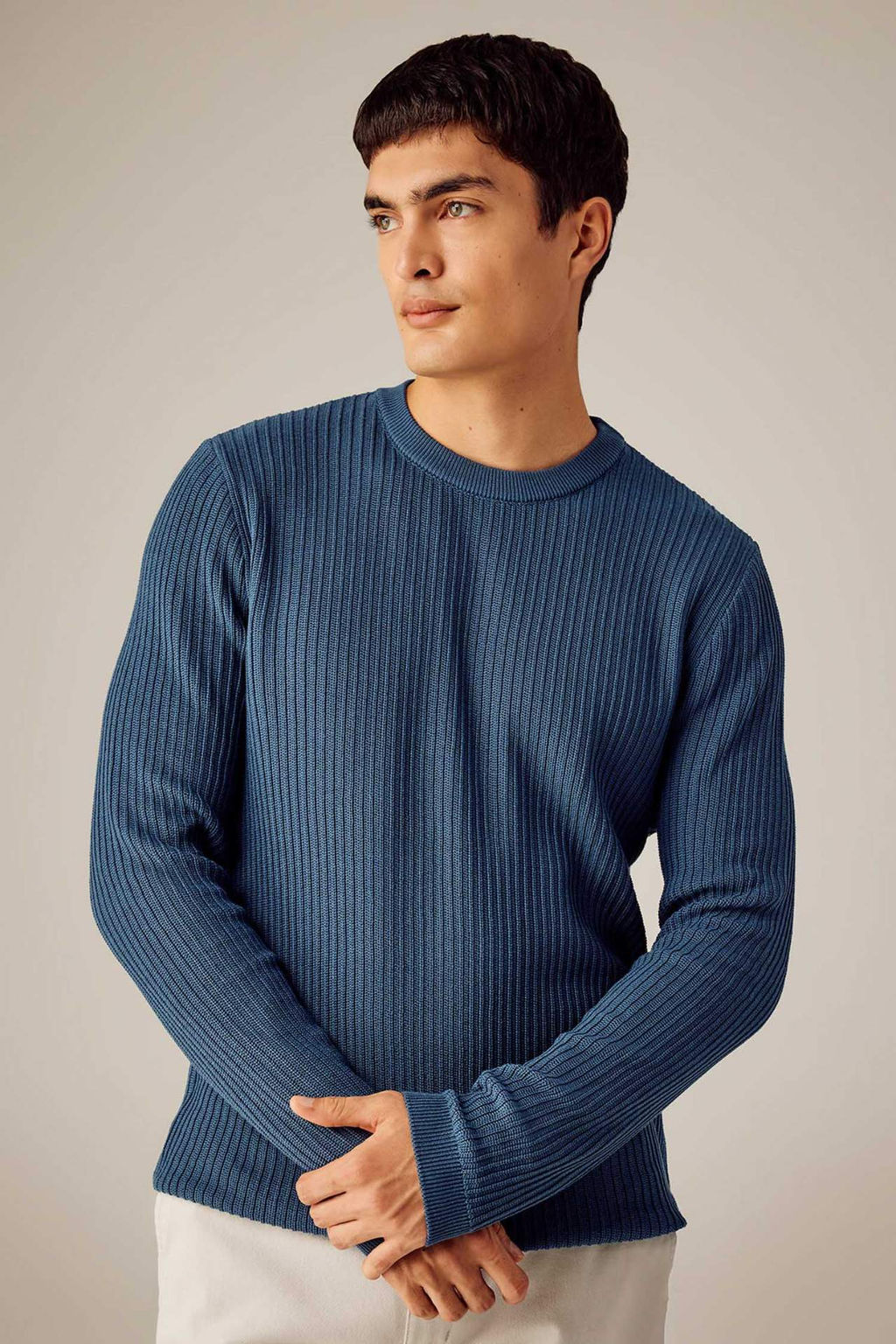 Standart Fit Normal Kesim Bisiklet Yaka Basic Duz Triko Kazak - Defacto фото 5