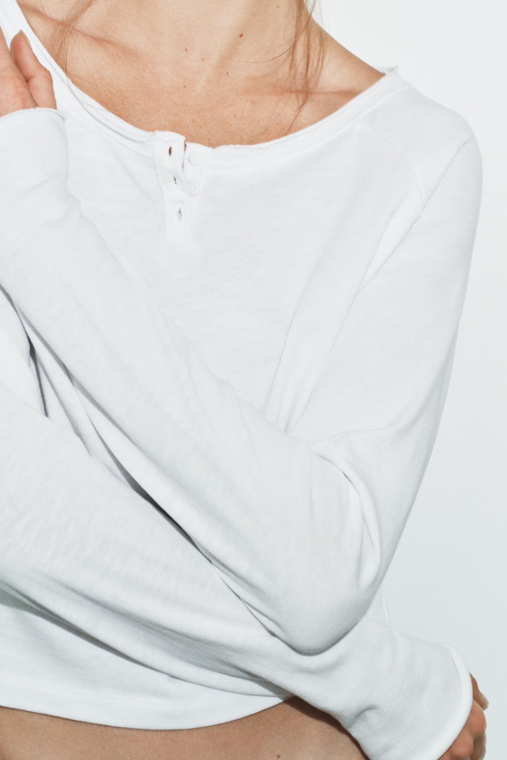 CAMISETA CUELLO PANADERO / Blanco