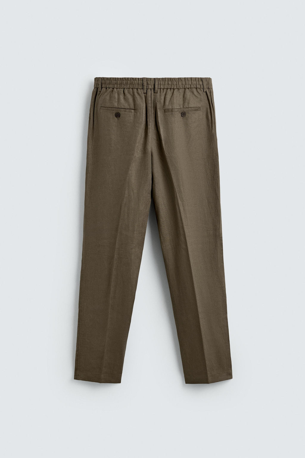 PANTAL?N RELAXED FIT 100% LINO / Marr?n / Topo - Zara фото 8