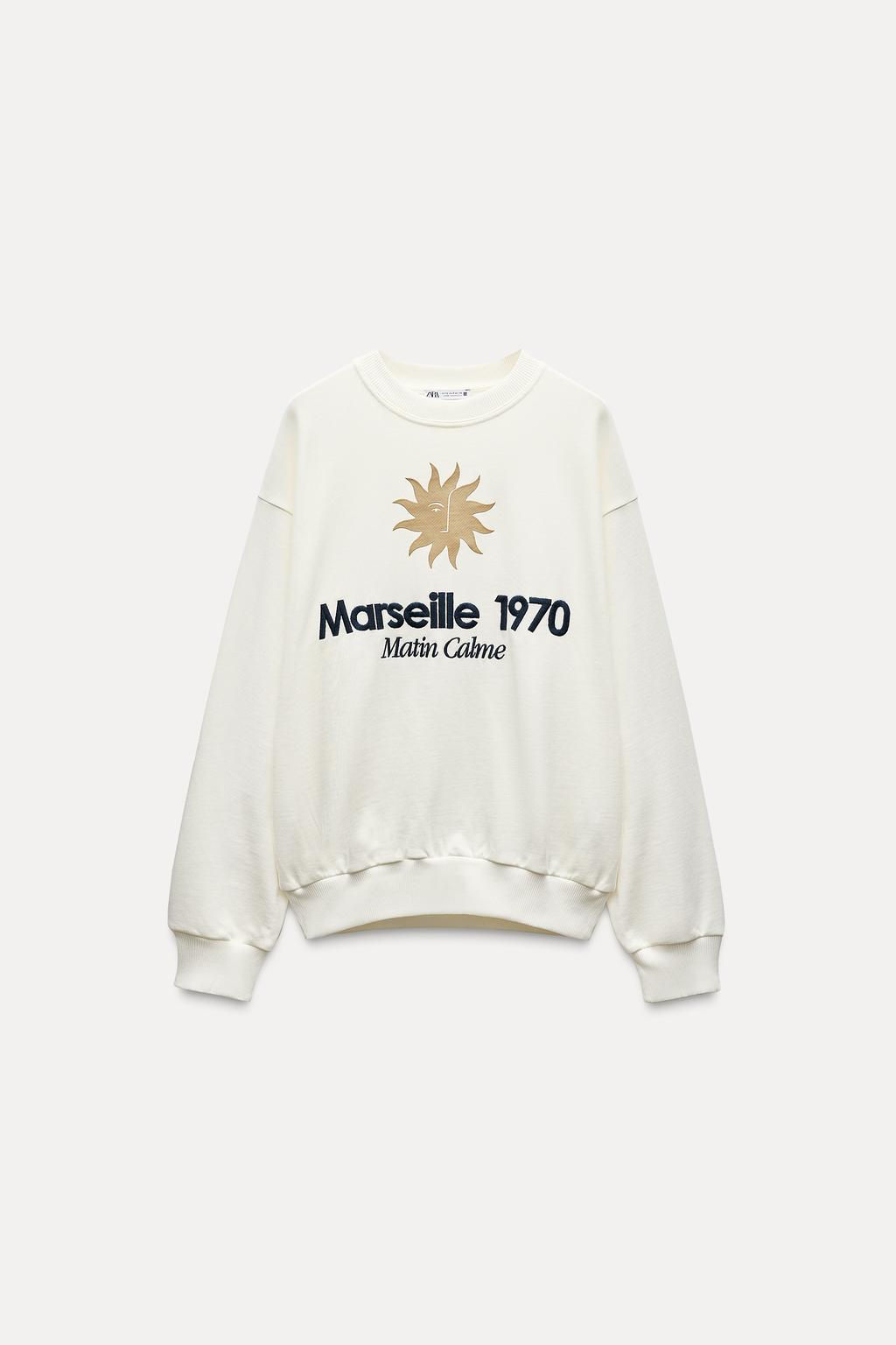 SWEATSHIRT WITH CONTRAST EMBROIDERY - Zara фото 4