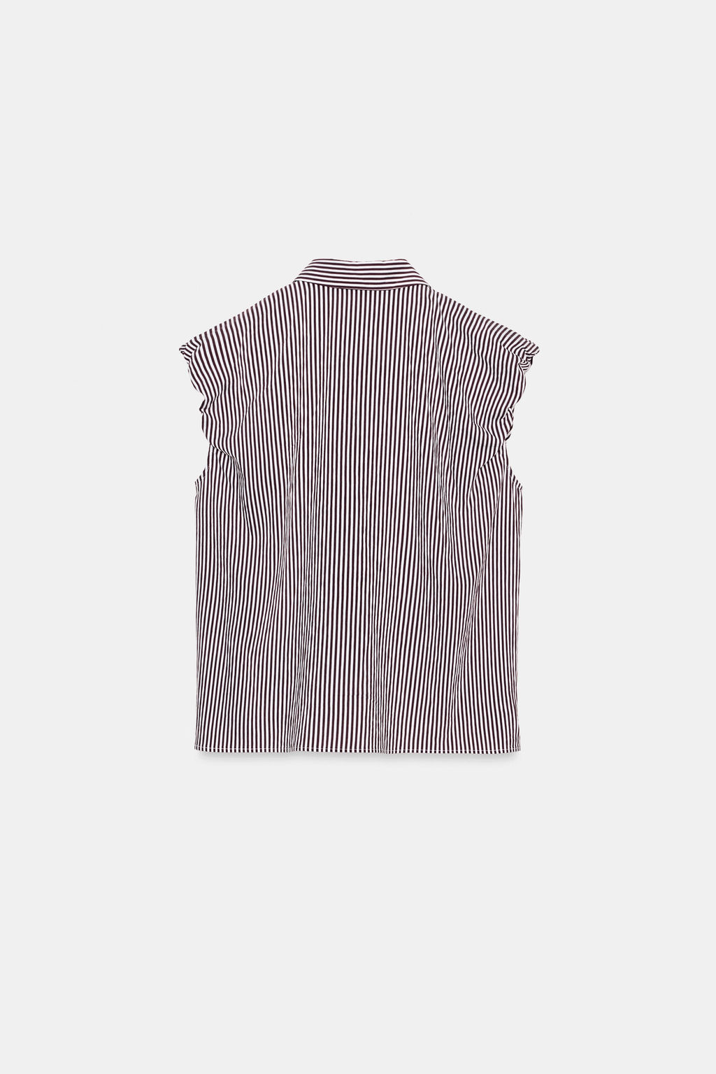 CAMISA MANGA ABULLONADA / Rayas marrones - Zara фото 6