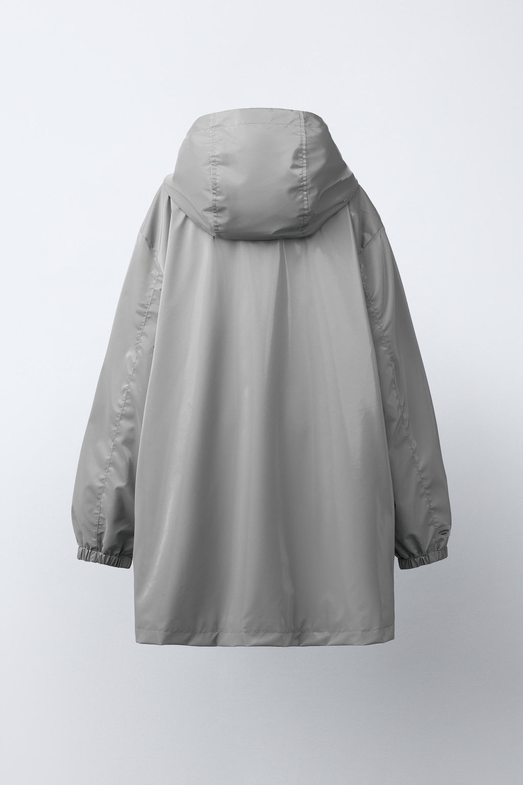 CAZADORA CAPUCHA ENGOMADA WATER REPELLENT / Plata