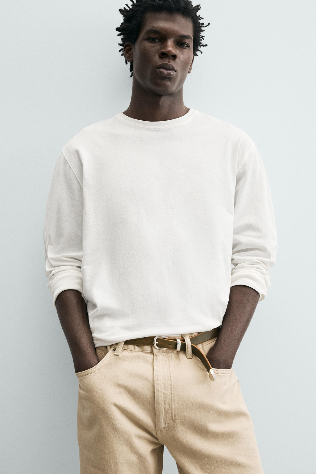 CAMISETA LIGHTWEIGHT MANGA LARGA / Blanco - Zara фото 5