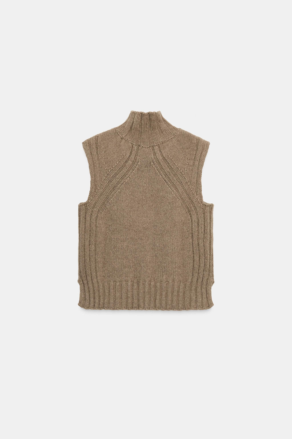 WOOL BLEND HIGH-NECK GILET - Zara фото 5