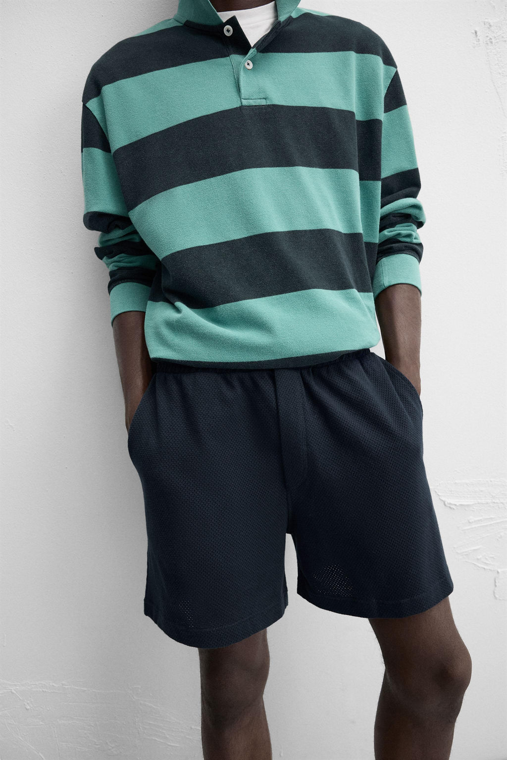 TEXTURED RELAXED FIT BERMUDA SHORTS - Zara фото 14