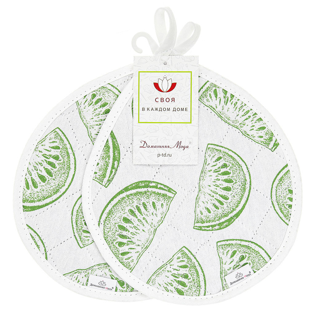 Кухонный комплект Астурия белый: прихватка 20х25см Капелька - 2шт, хлопок Премиум 191г/м2 - хлопок 100%, наполнитель - ватин 280гр/м2, на хангере, Домашняя мода (Россия)  фото 3