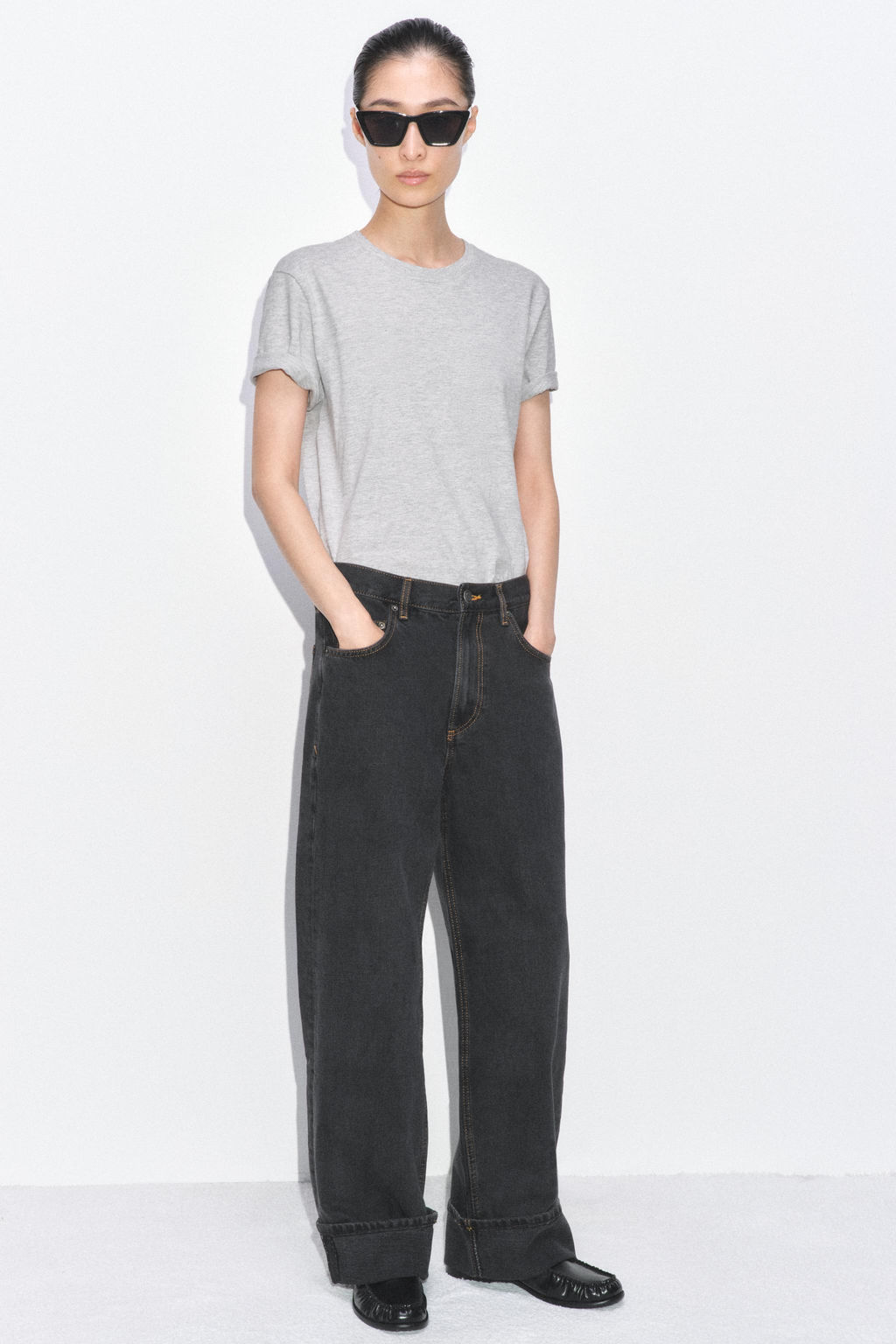 ZW COLLECTION BAGGY MID-WAIST JEANS - Zara фото 9