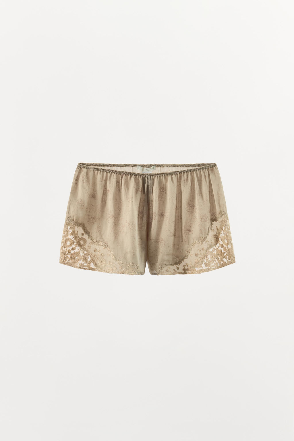 SHORTS BORDADOS ZW COLLECTION / Gris / Beige - Zara фото 3