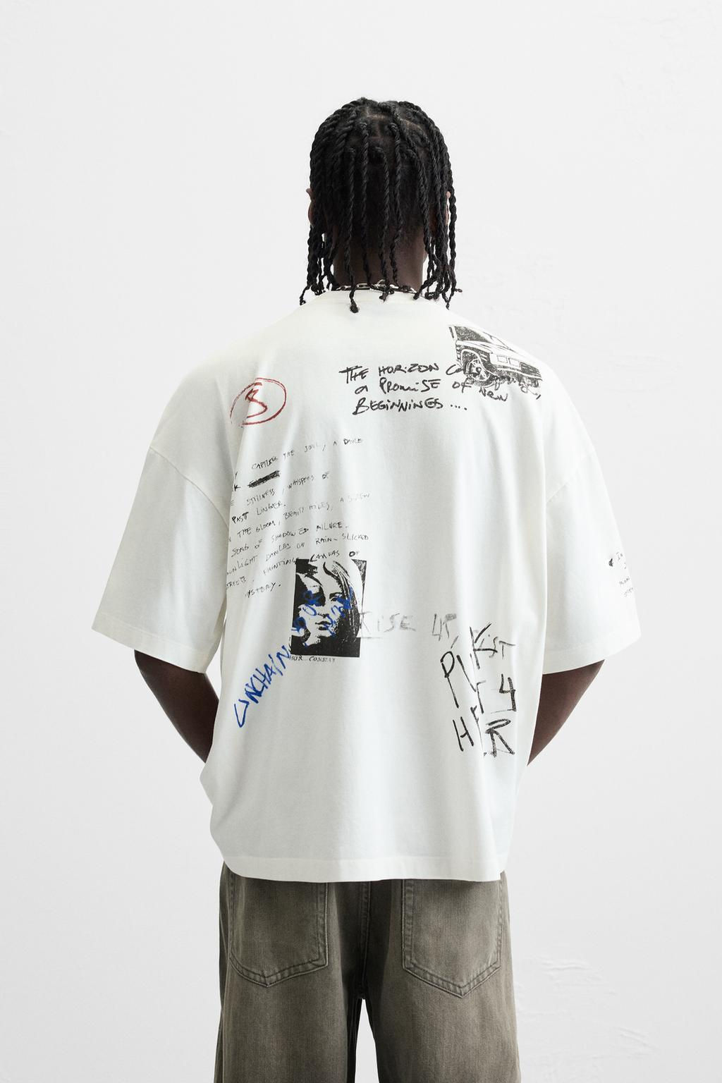WASHED GRAPHIC T-SHIRT - Zara фото 3