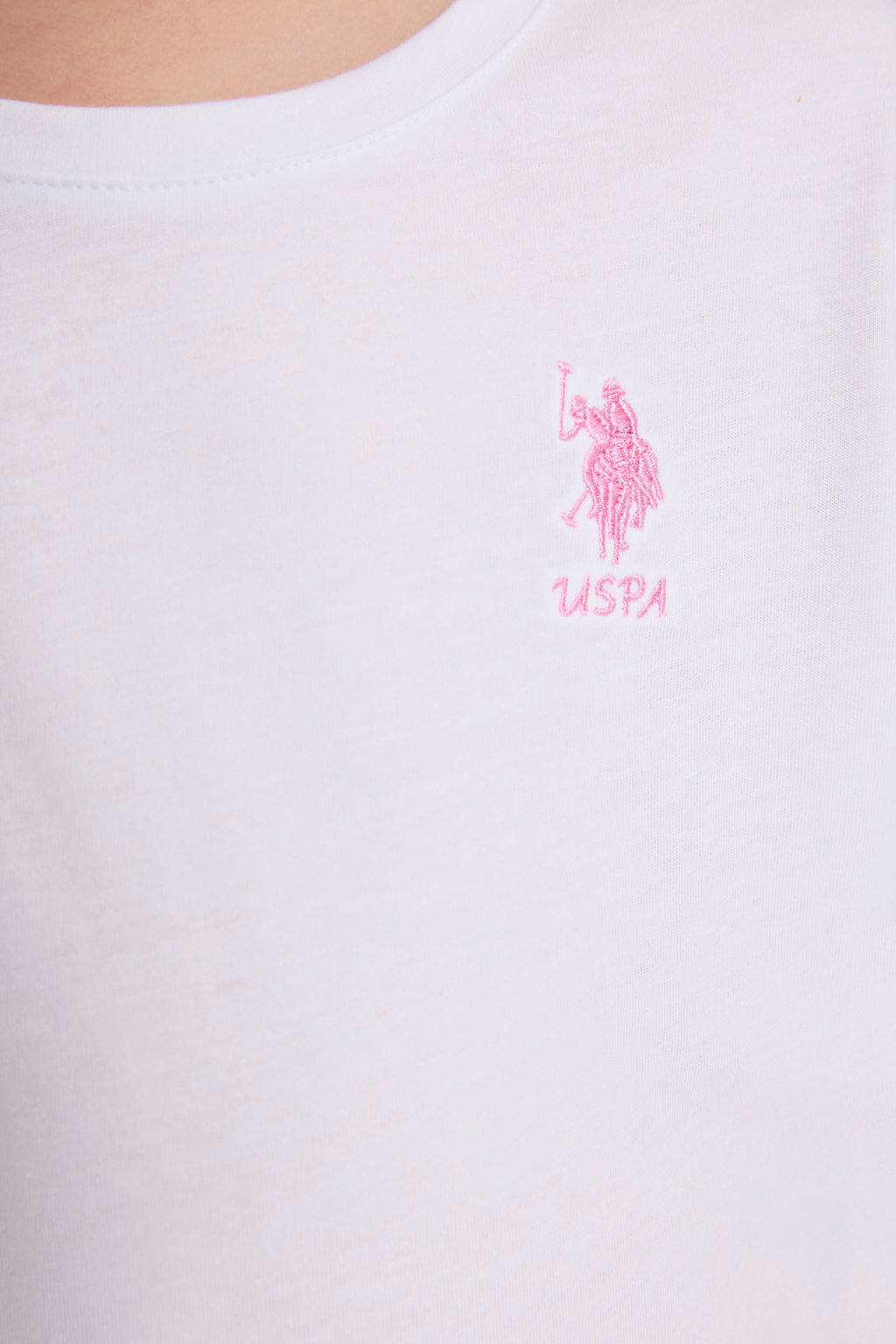 K_z _ocuk Beyaz Bisiklet Yaka Basic Ti__rt - U.s. polo assn фото 6