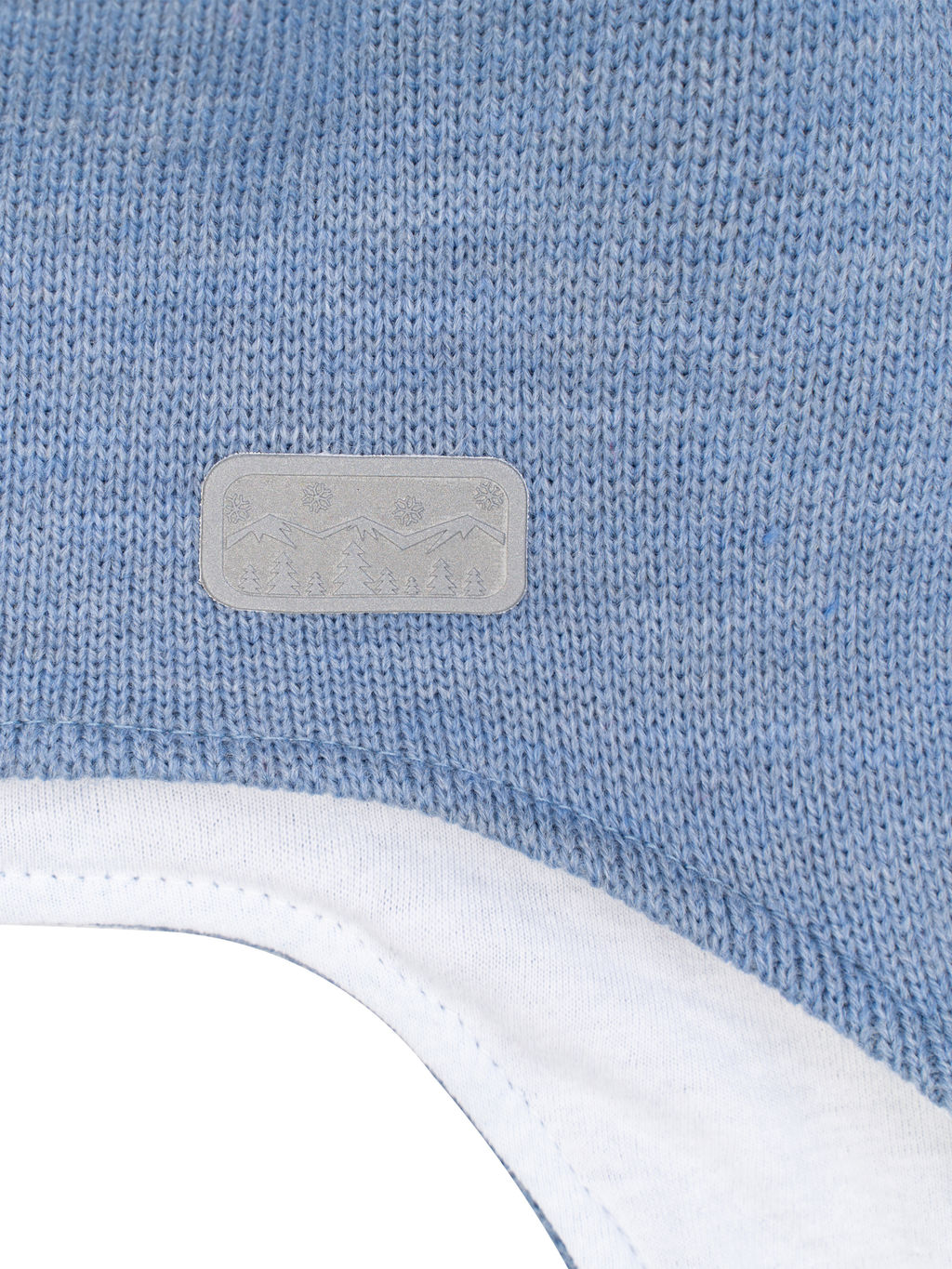 Шапка вязаная голубая Ш-108 (48-50)