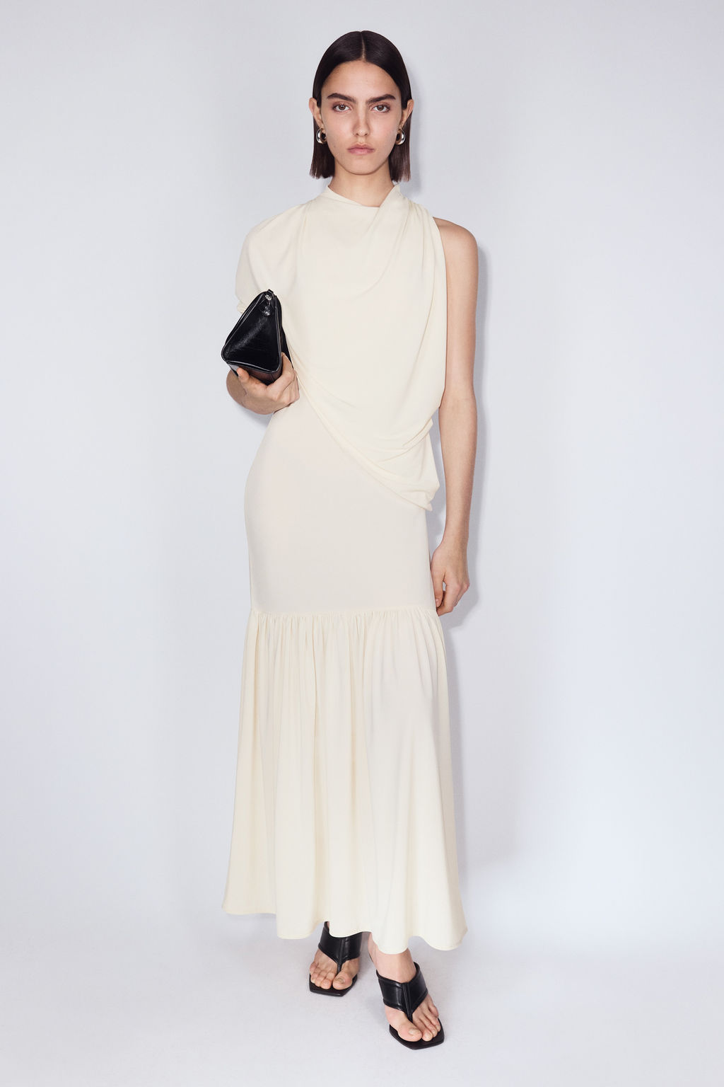 Vestido de punto con detalle efecto capa - H&m фото 5