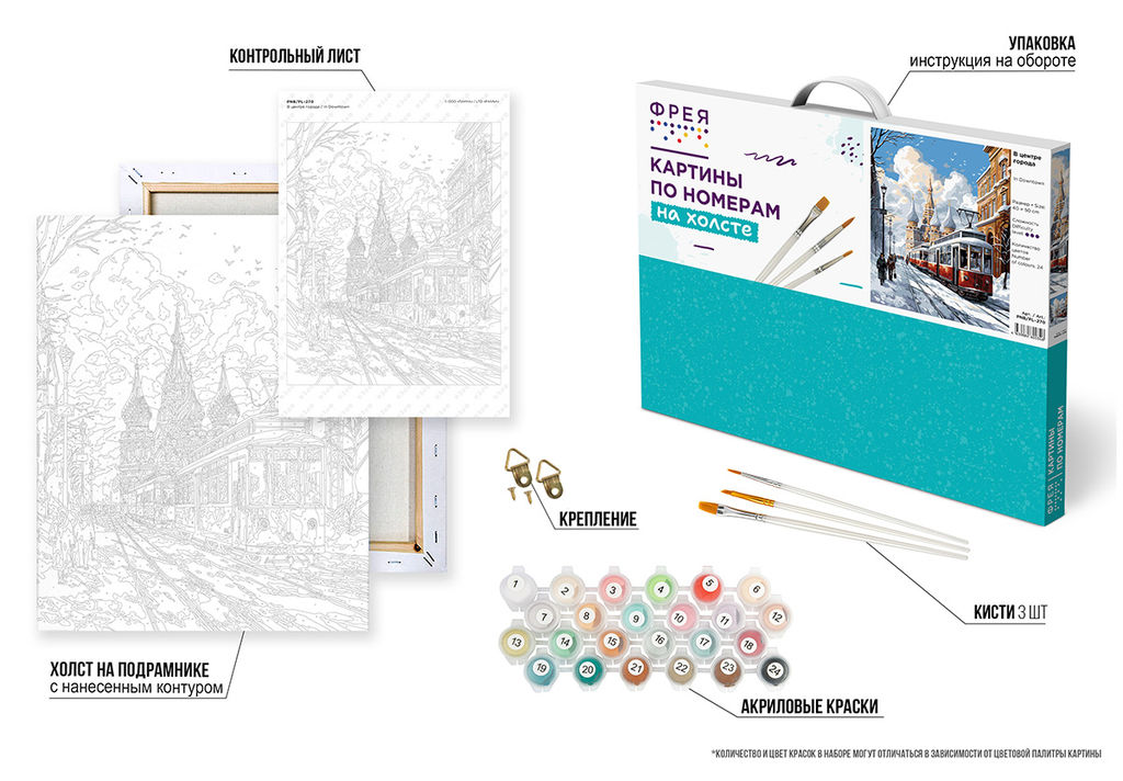 ФРЕЯ PNB/PL-270 Набор для раскрашивания по номерам 50 х 40 см В центре города  фото 5