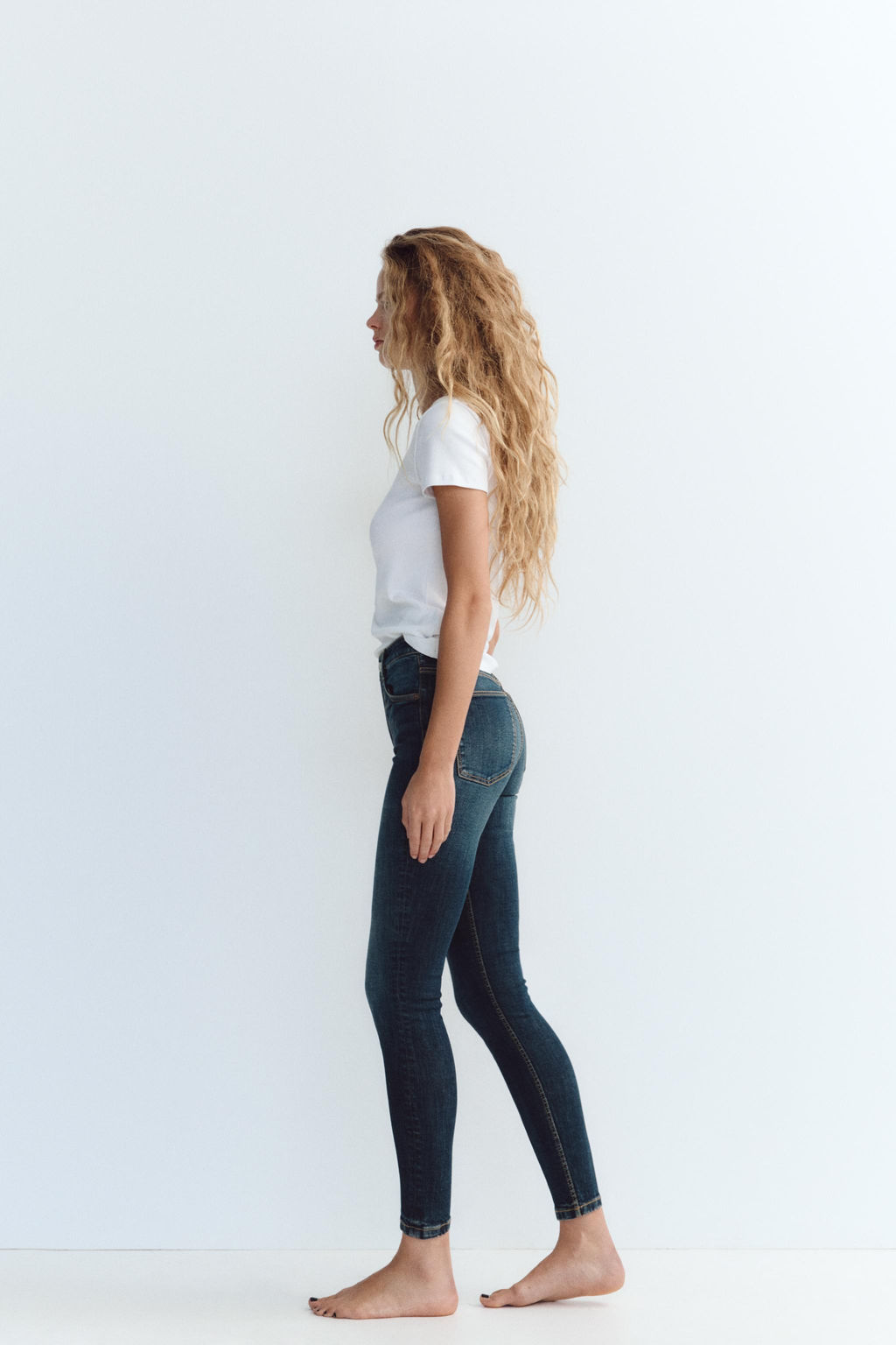 JEANS TRF SKINNY TIRO ALTO / Marino - Zara фото 4