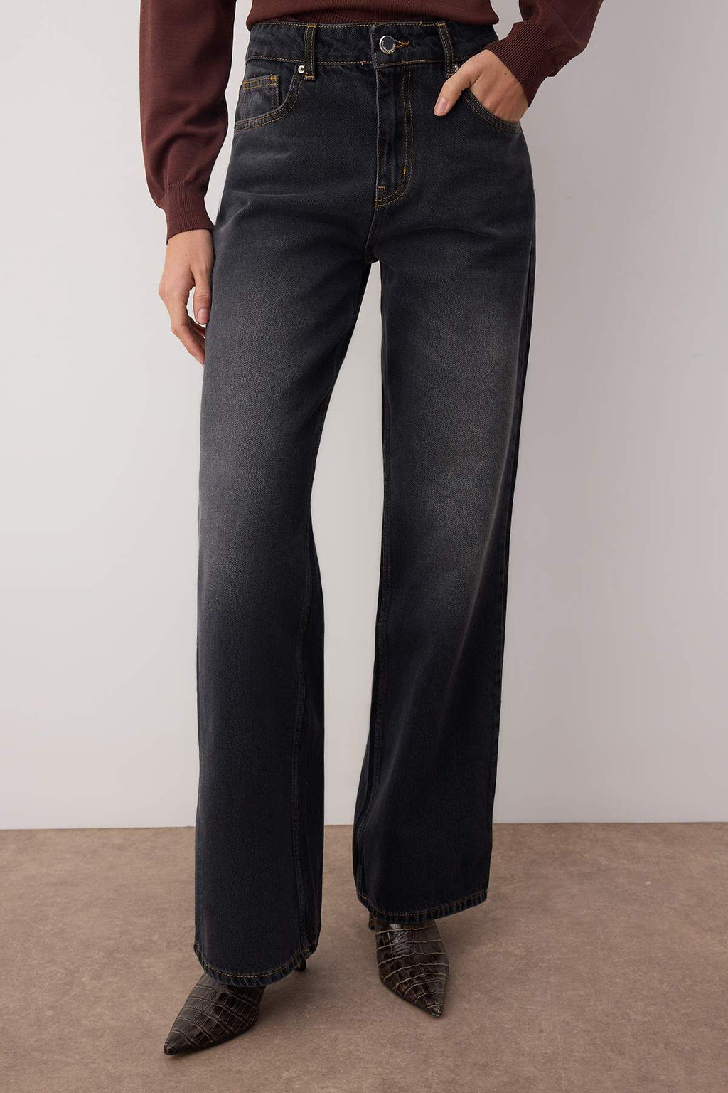Mavi Yuksek Bel Genis Paca Wide Leg Jeans TWOAW26JE00077 - Trendyolmilla фото 7