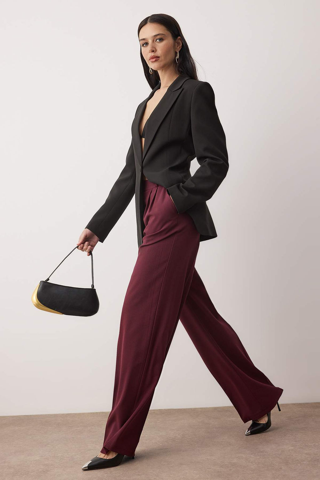 Limited Edition Murdum Bol Paca Dokuma Pantolon TPRAW23PL00016