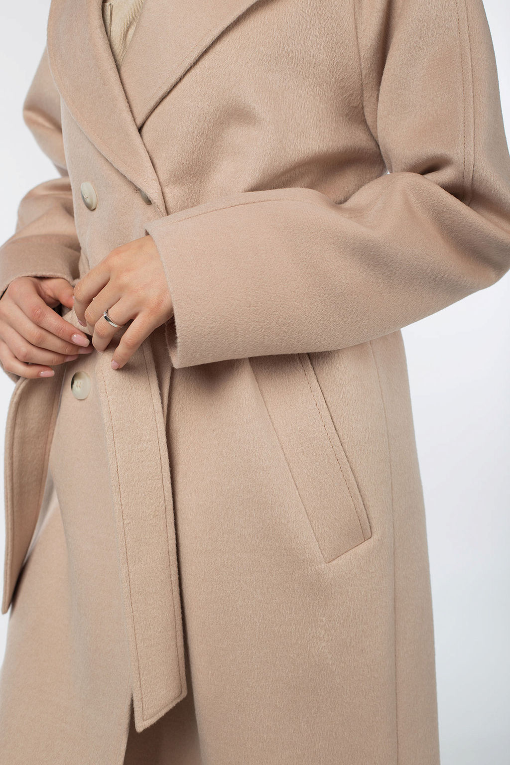 01-11275 Пальто женское демисезонное (пояс)