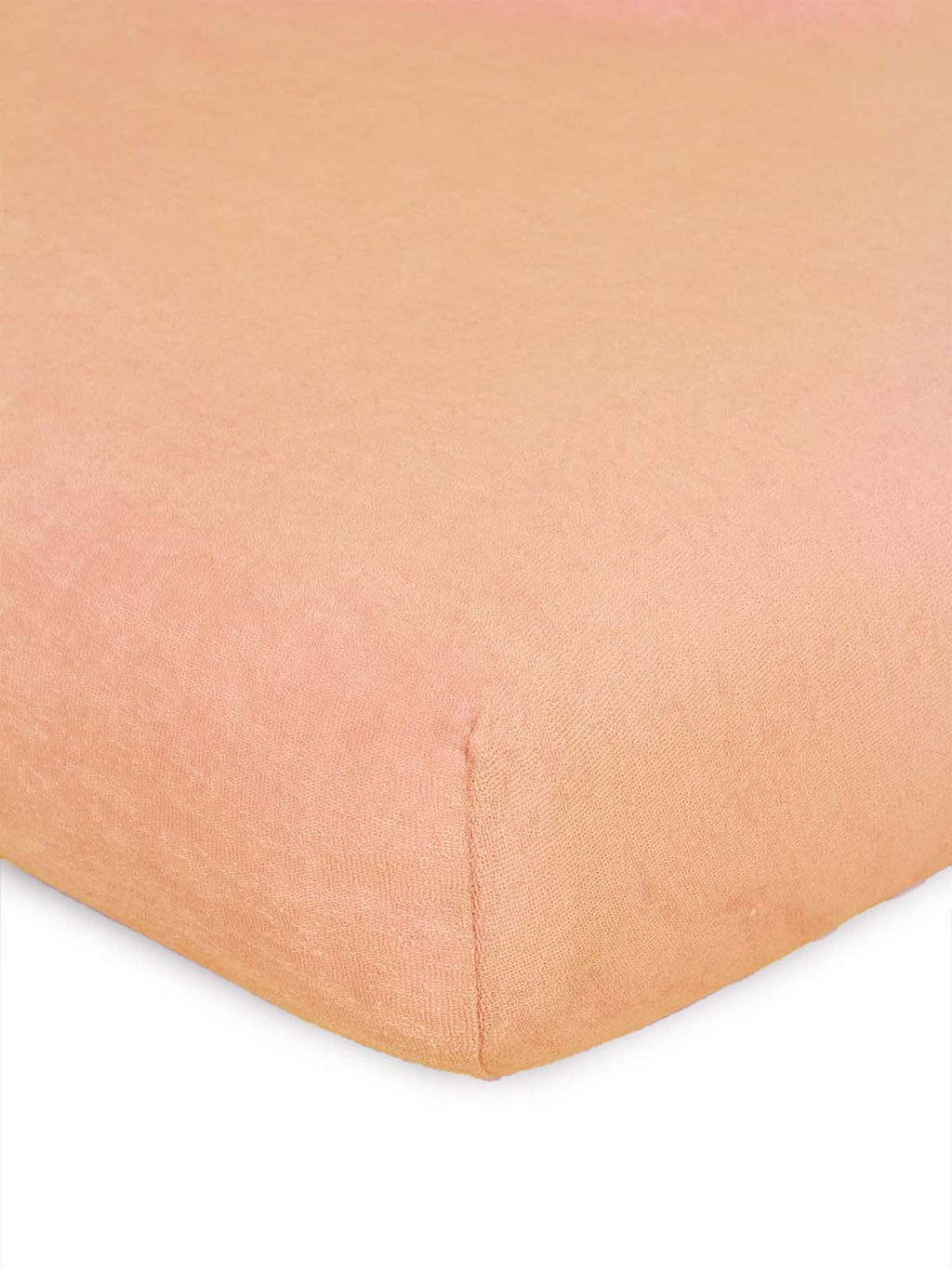 Простыня на резинке Махра - Персик 120*200*20
