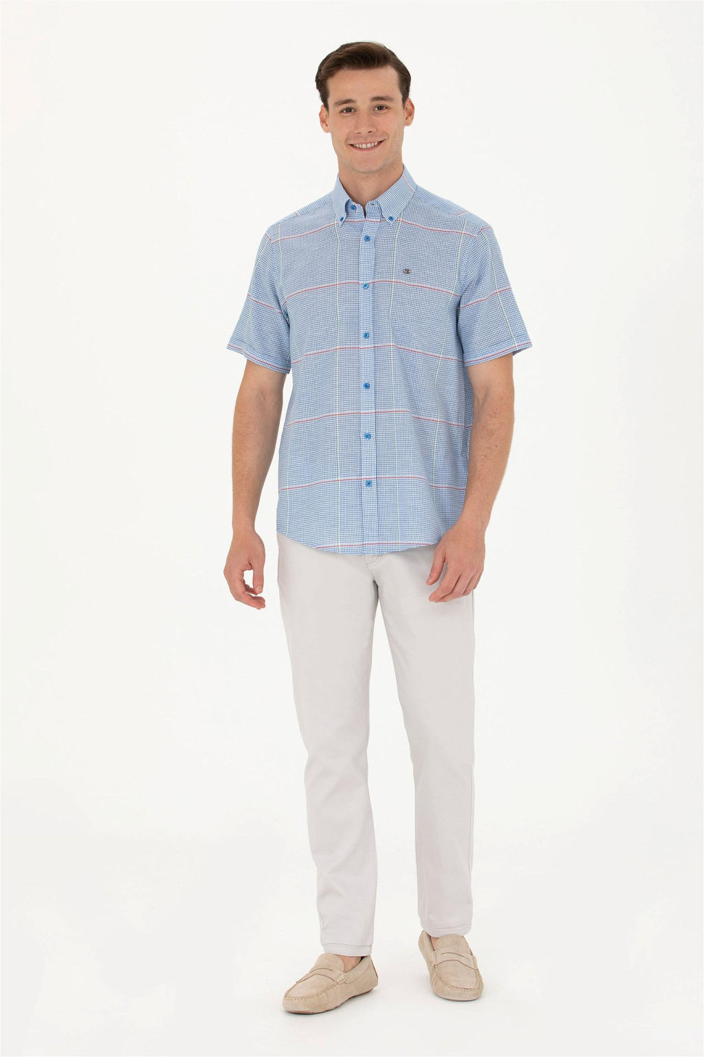 U. S. Polo Assn Мужская рубашка Saks с коротким рукавом - U.s. polo assn фото 4
