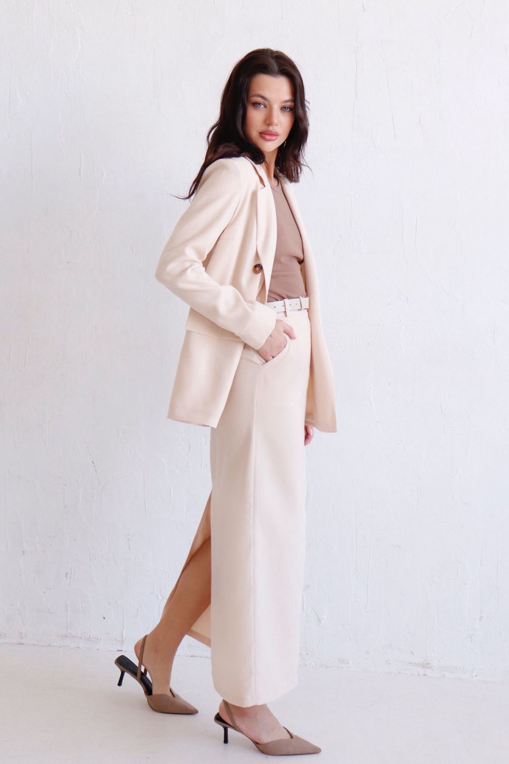 Martichelli Юбка кремовая  фото 4