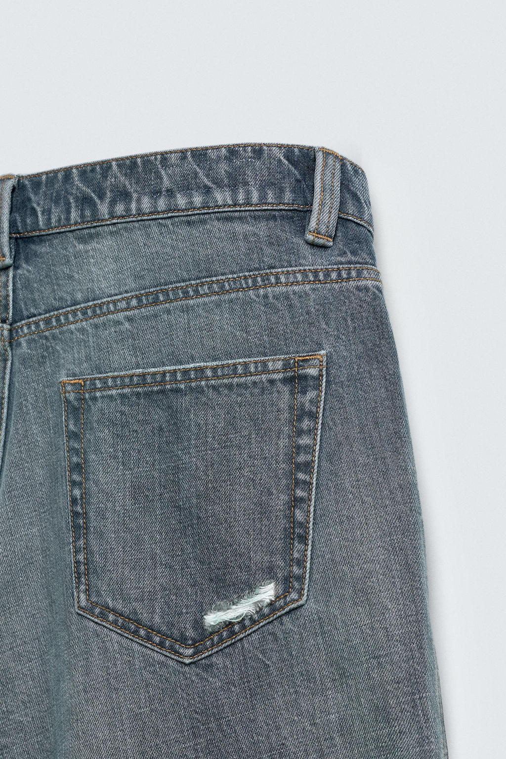 RIPPED DENIM BERMUDA SHORTS - Zara фото 9
