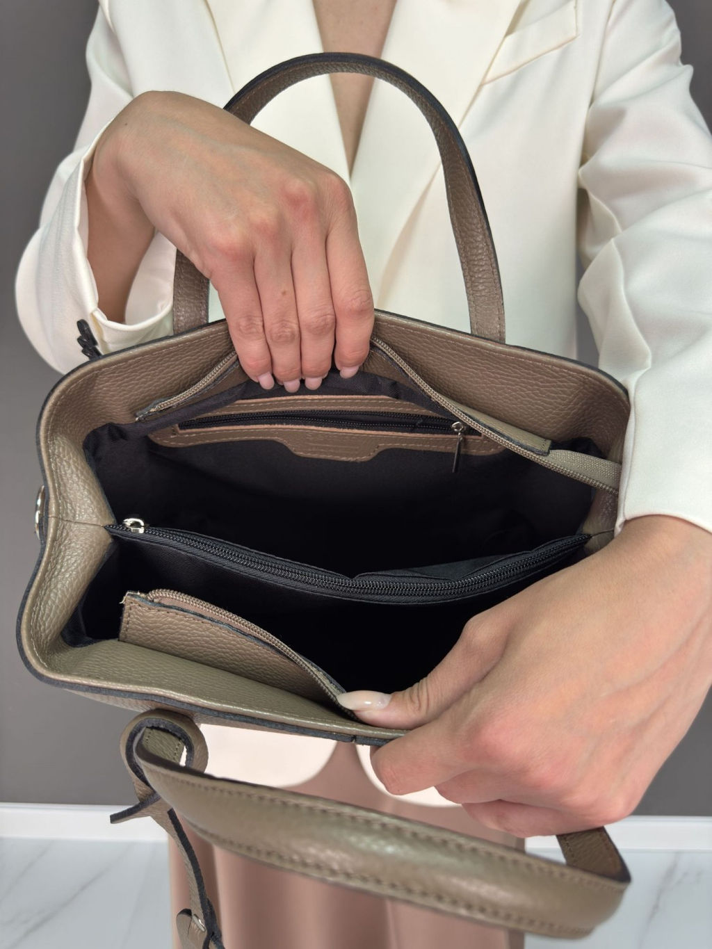 Сумка женская из телячьей кожи