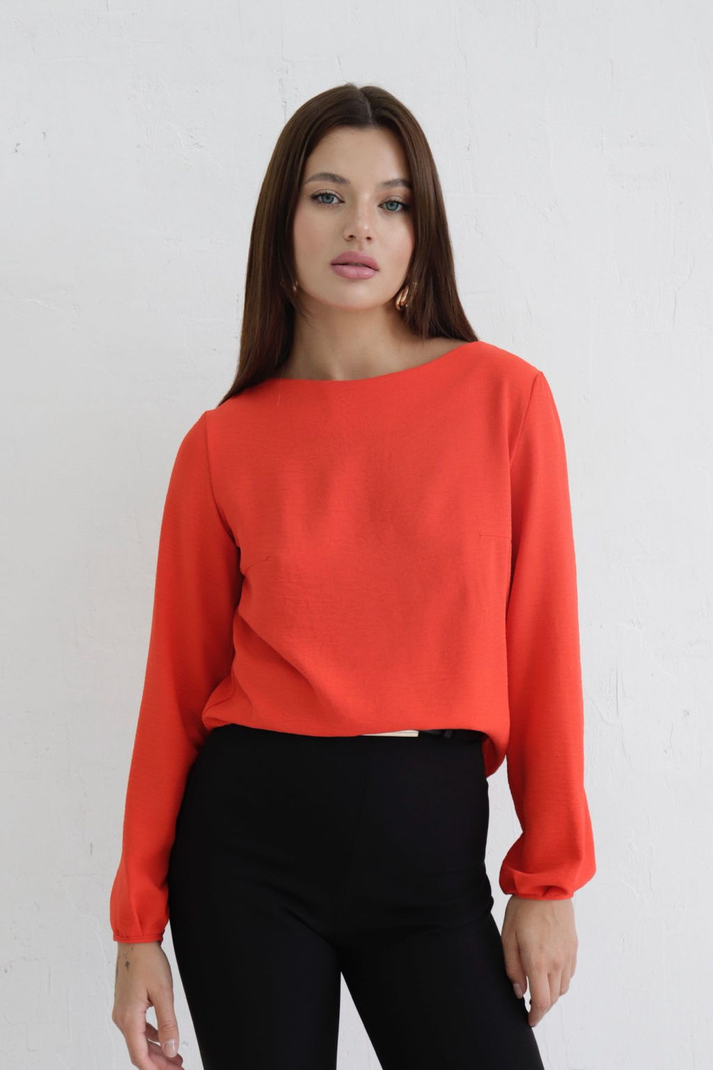 Блуза прямого силуэта с вырезом лодочка - Martichelli фото 20